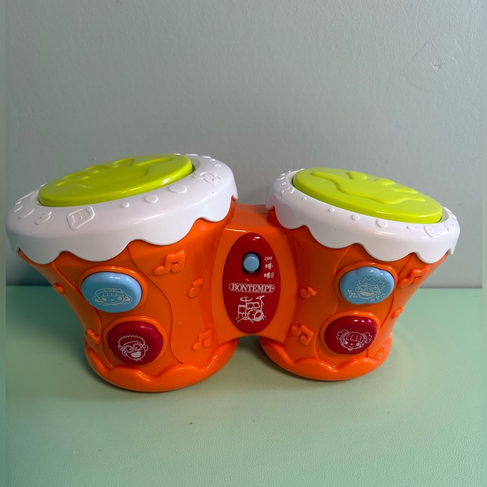 Bontempi Toy Band Electronic Bongos Drums with Lights & Music, Kid Musical Toy
